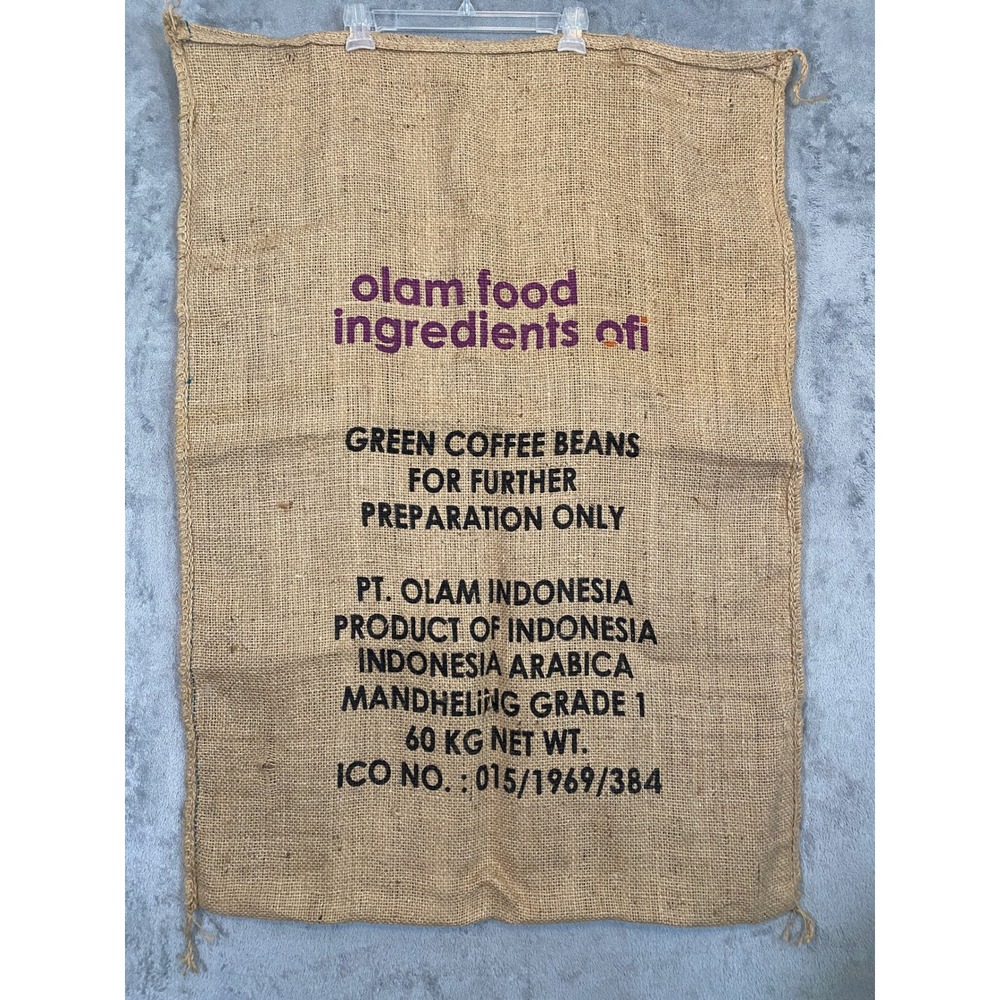 Olam Food Ingredients Jute Burlap Coffee Sack Indonesia Arabica Mandheling Large
